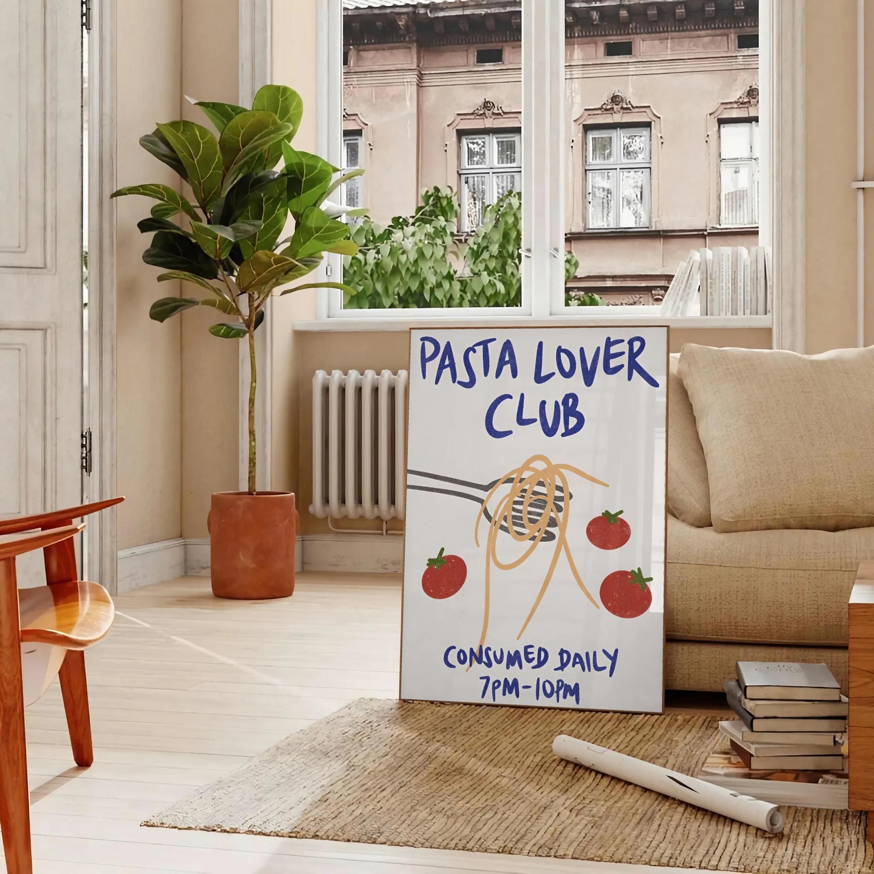 kitchen decor elegant Pasta Lover Club Poster sleek white gray design captivating wall art perfect food enthusiasts delightful gift artwork unframed print today